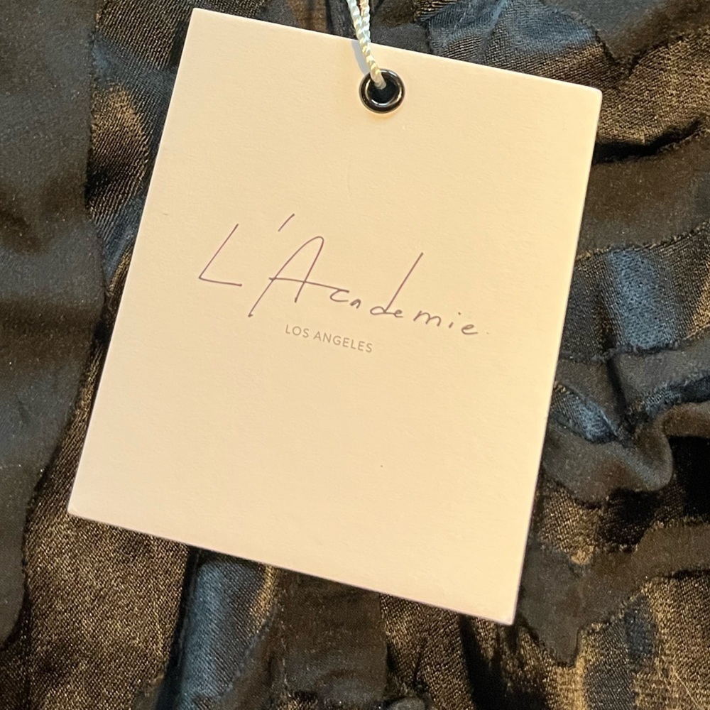 LACADEMIE Elegant NWT Black Women's Sheer Top Size XS - Picture 5 of 8